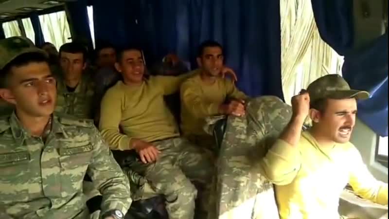 Азербайджанцы с именем аллаха и молитвами едут воевать с армянскими оккупантами!