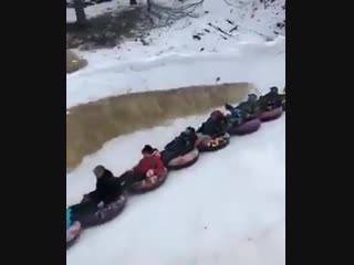 Snow tubing looks amazing