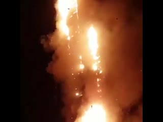 Пожар в небоскрёбе шардже, оаэ (vhs video)