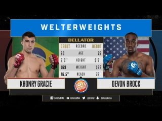 Bellator 192 preliminary fights (сын хойса грэйси khonry gracie vs devon brock)