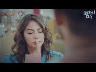 She keeps looking at his finger erkencikuş canyaman demetözdemir canem mp4