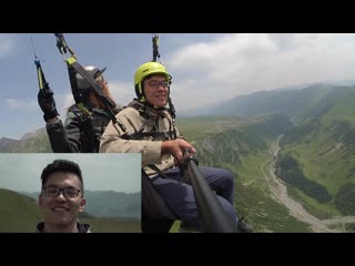 Review our guest from china on a paraglider tour in gudauri georgia with skyatlantida team