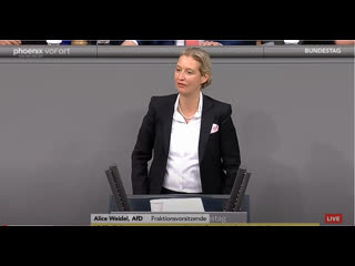 Alice weidel (afd) zur regierungserklärung von bundeskanzler olaf scholz am