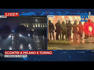 Scontri a milano e torino