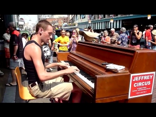 Crazy good street performer amazing piano busker