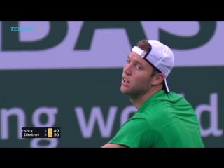 Grigor dimitrov vs jack sock 6 3, 3 6, 6 7(7) bnp paribas open indian wells (r32) (tennis tv)