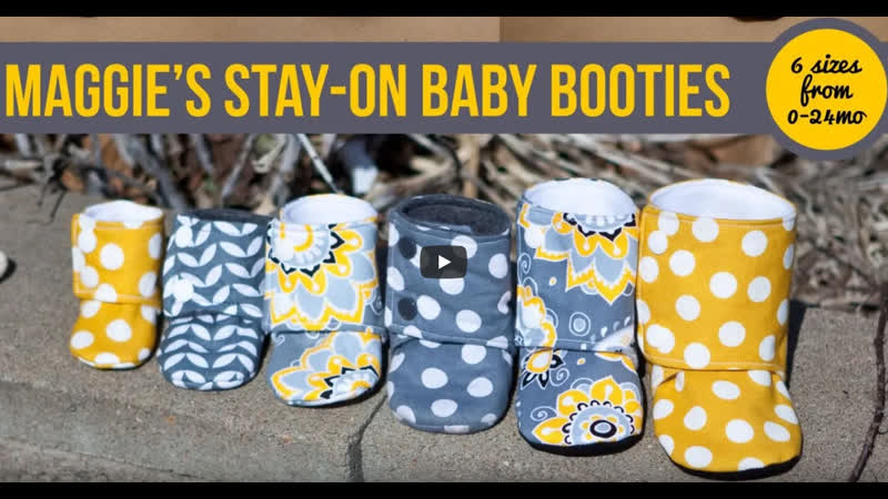 Maggies stay on baby booties sewing tutorial