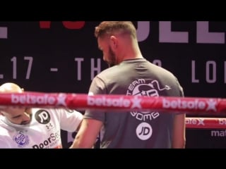 War bellew!! tony bellew **full & complete** public work out @ o2 arena, london / haye v bellew