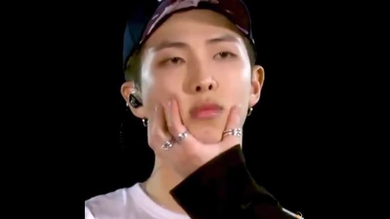 Jimins liddol hand squishing joons cute cheeks is the most devastating thing youll see today btsatwembley