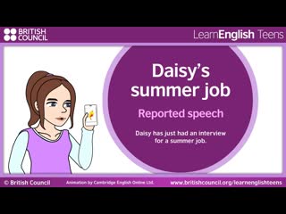 28 daisys summer job reported speech