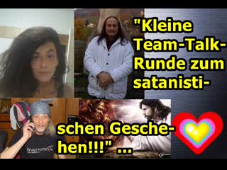 „kleine team talk runde zum satanistischen geschehen mit verena, michael & martin!!!“