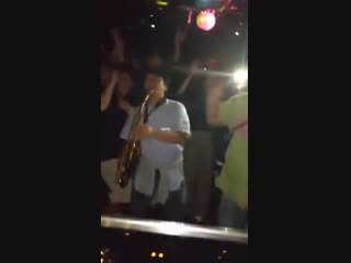 When a random guy with a saxophone shows up to the club