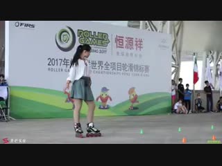 Roller skating girl