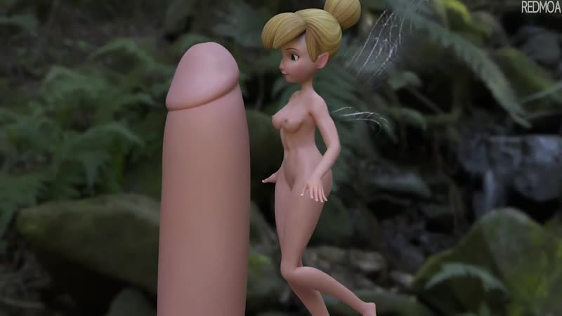 Феечка динь динь не смогла пролететь мимо такого большого члена