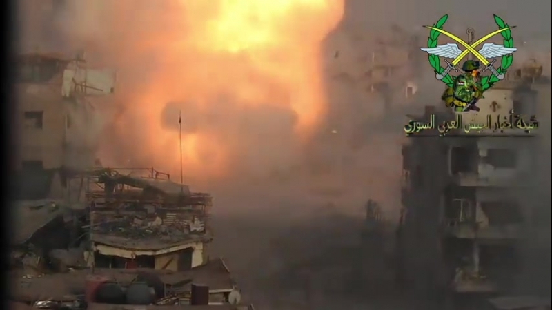 Ярмук саа подрывает укрепления боевиков