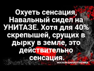 Благодаря навальному, деревенские жители внезапно узнали о существовании непонятных ёршиков для каких то загадочных унитазов