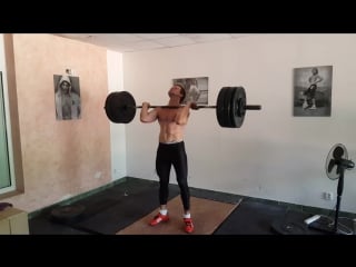 Clean and paused jerk 105 kg