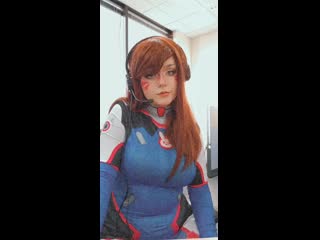 Cosplayed dva at work for halloween!