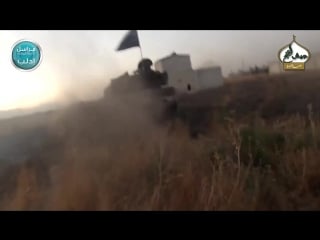 Бронетехника боевиков штурмует позиции саа #syria firefights