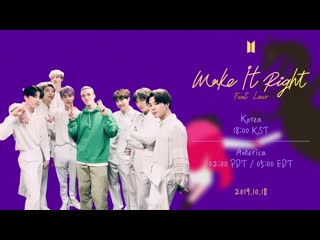 191018 bts speaks on their new version of "make it right" featuring lauv exclusive interview @ iheartradio