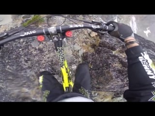 Insane downhill mountain bike pov going vertical