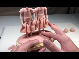 Their eyes really follow you! making creepy twins + 200k giveaway! polymer clay sculpting tutorial