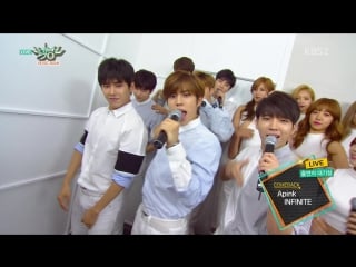 150717 | backstage (waiting room) infinite & a pink @ kbs «music bank»