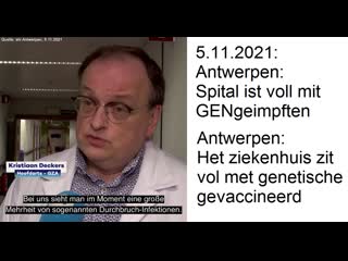 Antwerpen spital ist voll mit gengeimpften ziekenhuis vol met genetische gevaccineerd