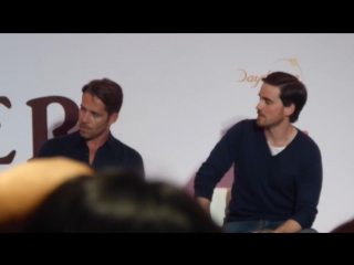 Colin odonoghue, sean maguire and rebecca mader in the panel at ever after rio 2015