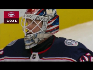 Brendan gallagher streaks down wing, goes off post and in past sergei bobrovsky