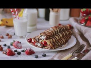 Крепы с ореховой пастой [sweet flour]