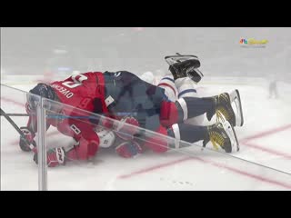 Gotta see it alex ovechkin completely flatten jonathan drouin with huge hit