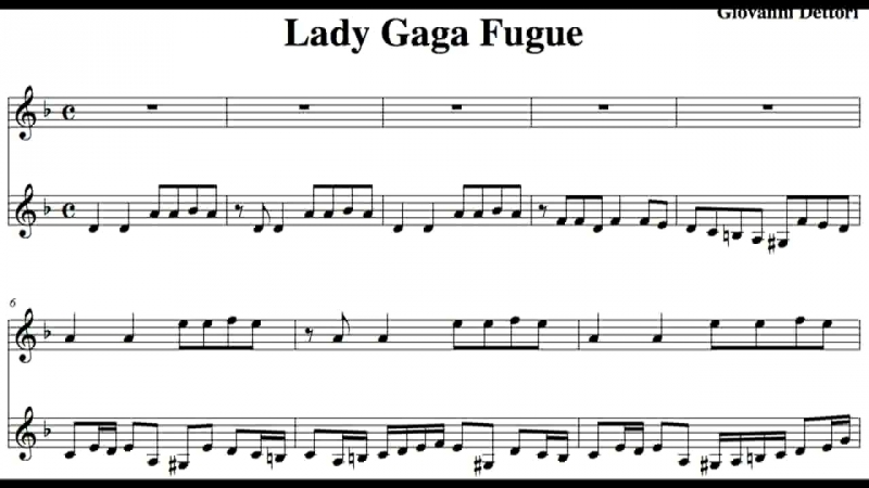 Lady gaga fugue