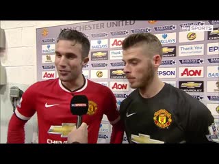 Throwback to this interview with robin van persie and david de gea!