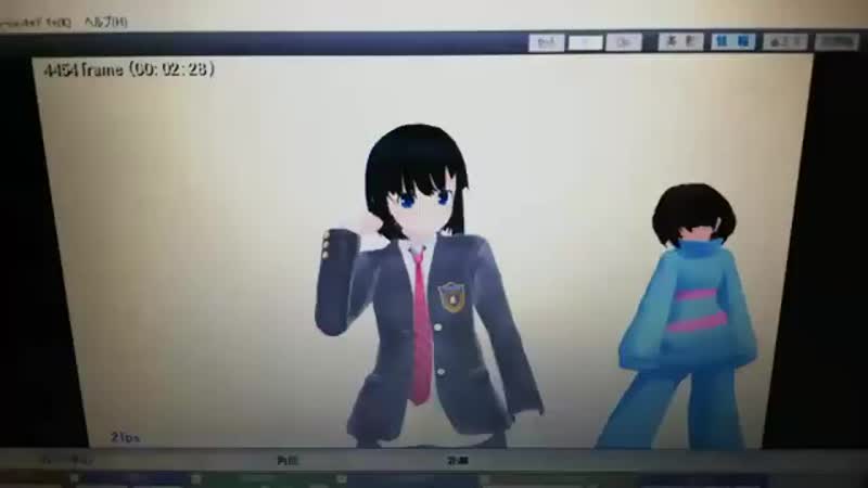僕サヨリフリスクの三人でechoを踊ってみた[後編] ddlc undertale sayori frisk オリジナルキャラクター