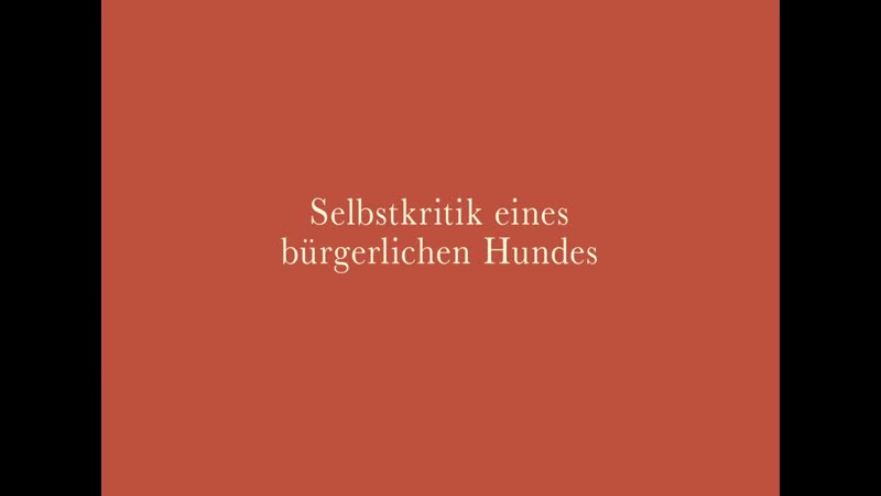 Самокритика буржуазного пса/self criticism of a bourgeois dog /selbstkritik eines bürgerlichen hundes(2017) radlmaier