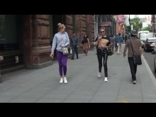 Toni garrn, exgirlfriend of leonardo dicaprio, and friend spotted on the streets of manhattan in new 5 june 2018