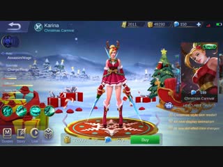 Karina christmas special skin remodel | shop animation | mobile legends