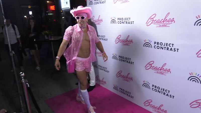 Candy ken attends beaches weho glow up grand opening at beaches weho in west hollywood