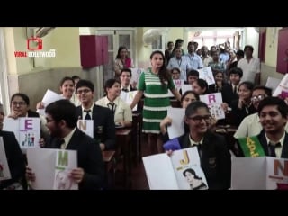 Rani mukerji visits maneckji cooper education trust school oye hichki song launch