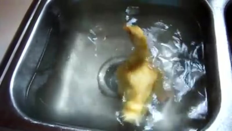 Sevimli ördek yavrusunun banyo keyfi )