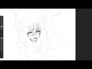 Procreate line art timelapse screen recording test