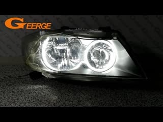 For bmw e90 e91 saloon touring 2005 2008 halogen headlight perfect compatible ultra bright illumination ccfl angel eyes kit