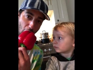 Danielricciardo when a two year old figures out something ain't right up there