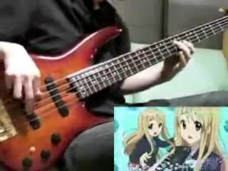 K on! op "cagayake! girls" bass cover
