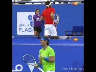 Rafa and david played in abu dhabi 2011