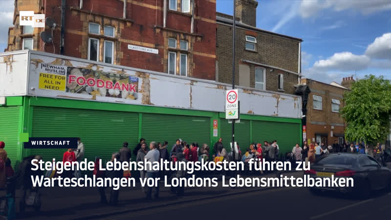 Steigende lebenshaltungskosten führen zu warteschlangen vor londons lebensmittelbanken