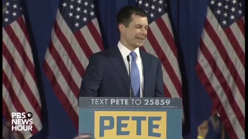 Кандидат демократ пит буттиджич празднует с супругом второе место на праймериз в нью гэмпшире