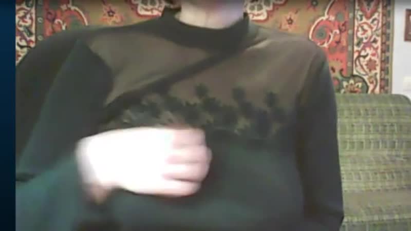 Russian mature plays on skype with a young guy while her husband at work