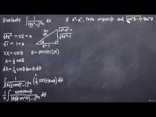 [13 integrals trigonometric substitution] 109 trigonometric substitution with secant